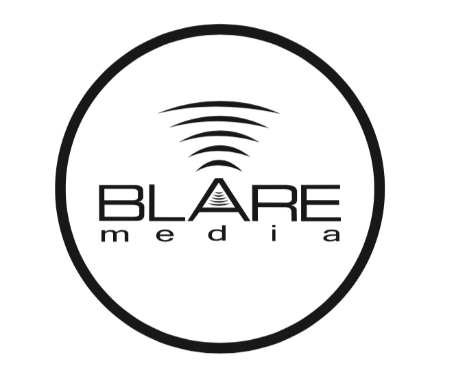 BLARE White Circle Logo